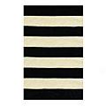 Nejad Rugs Boardwalk Stripes 8 X 11 Black/ivory Area Rugs