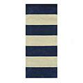 Nejad Rugs Boardwalk Stripes 3 X 12 Runner Navy/ivory Area Rugs