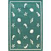 Nejwd Rugs Snells & Seahorses 4 X 6 Teal Area Rugs