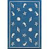 Nejad Rugs Shells & Seahorses 4 X 6 Blue Area Rugs