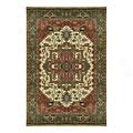 Nejad Rugs Signature Heirloom 5 X 7 Heriz Anyique Ivory/emerald Green Area Rugs