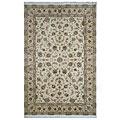 Nejad Rugs Silk & Wool 3 X 8 Tabriz Ivory/beige Area Rugs