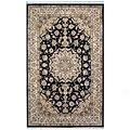 Nejad Rugs Silk & Wool 4 X 6 Tabriz Black/ivory Area Rugs