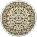 Nejad Rugs Silk & Wool 8 Round Tabriz Ivory/beige Area Rugs