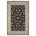 Nejad Rugs Silk & Wool 8 X 10 Tabriz Black/ivory Area Rugs