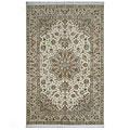 Nejad Rugs Silk & Wool 9 X 12 Tabriz Ivory/beige Area Rugs