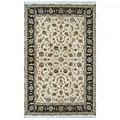 Nejad Rugs Silk & Wool 9 X 12 Tabriz Ivory/black Area Rugs