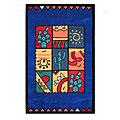 Nejad Rugs The Bright Collection 4 X 6 Fiesta Navy Area Rugs