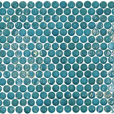 Onix Mosaico Geoglass Circle Circle Aqua Tile & Stone