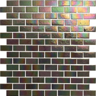 Original Style Iridescent Brickbond Glass Mosaic Eiger Tile & Stone