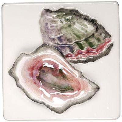 Original Style Seashells Camellia 4 X 4 Oyster Tile & Stone