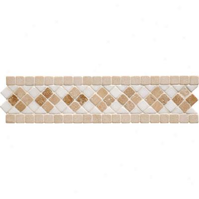 Original Style Stone Borders Travertine Athenian Quadrant Tile & Stone