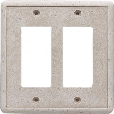 Questech Dorset Switch Plates - Travertine Toggle Duplex Combo Tile & Stone