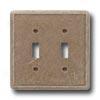 Questech Dorset Switch Plates - Noche Double Toggle Tile & Stone