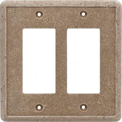 Questech Dorset Switch Plates - Noche Double Gfci Tile & Stone