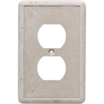 Qu3stech Dorset Switch Plates - Travertine Sigle Duplex Tile & Stone