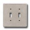 Questech Dorset Switch Plates - Travertine Double Toggle Tile & Stone