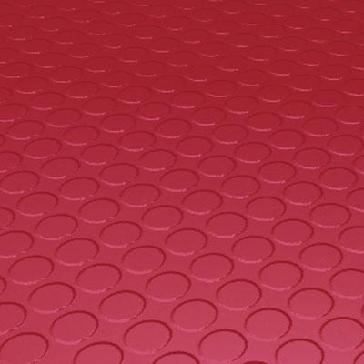 Roppe Caoutchouc Tile 900 - Low Profile Raised Circular Design (992) Red Rubber Floorinv