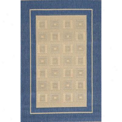 Stepco Patio Rugs 5 X 8 1309 Cream Blue Yard Rugs