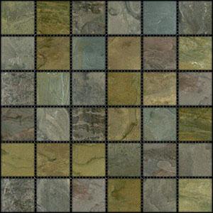 Stone Collection Indian Tumblde Slate 1 X 1 Mosaic Sandalwood Tile & Stone