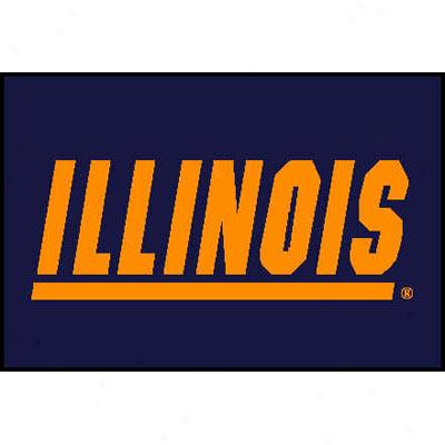 Strike Off Company, Inc Illinois University Illinois Entry Mat 2 X 3 Area Rugs