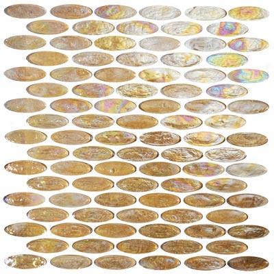 Tesoro Reflections - Oval Glass Mosaic Serendipity Tile & Stone