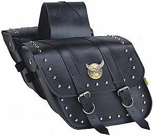 Compact Studded Slant Saddlebag