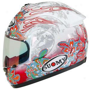 Extreme White Flower Helmet