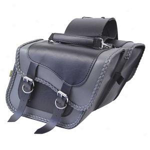 Grey Thudner Braided Compact Slant Saddlebag