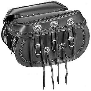 Leather Braided King Sizze Saddlebag