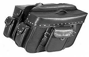 Studded Xl Slant Saddlebag