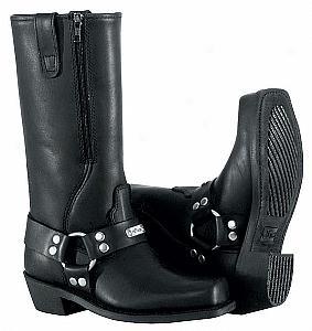 Wmoen's Square Toe Zipper Harness Boot