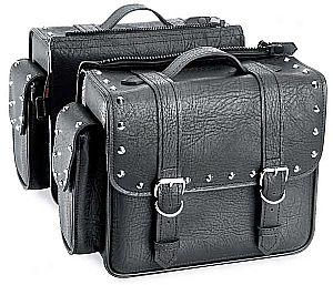 Zip-off Studded Compact Saddlebag