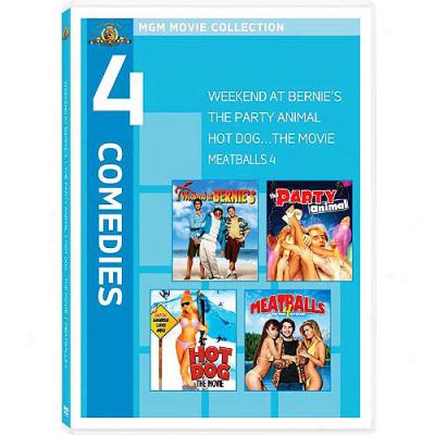 4 Comedies: Weekend At Bernie's / The Party Animal / Hot Dog: The Movie / Meatballs 4 (widescreen)