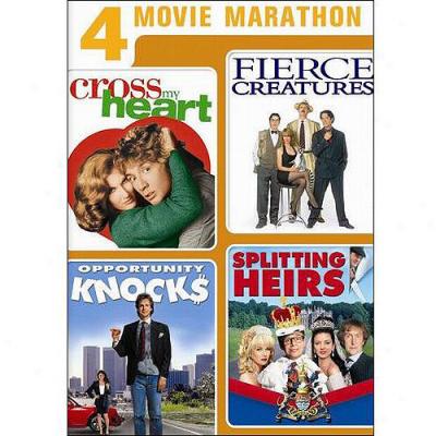 4 Movie Marathon: Comedy Favorites Collection - Cross My Heart / Fierce Creatures / Opportunity Knocks / Splittng Heirs