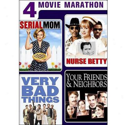 4 Movie Marathon: Concealment Comedy Collection - Serial Mom / Nurse Betty / Very Bad Things / Your Friends & Neighbors (widescreen)