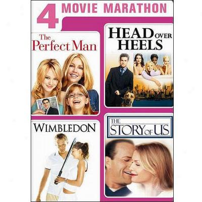 4 Movie Marathon: Romantic Comedy Collection - The Perfect Man / Head Over Heels / Wimbledon / The Story Of Us (widescreen)