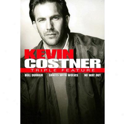 Kevin Costner Triple Feature: Bull Durham / Dances With Wolves / No Way Finished (full Frame)