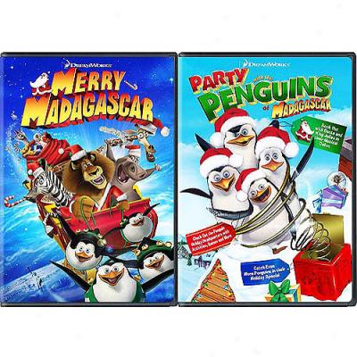 Merry Madagascar / Party With The Penguins (special Collector's Edition 2-pack) (exclusive) (widescreen, Full Frame)