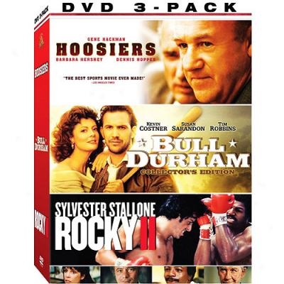 Mgm Sports Dvd 3-pack: Bull Durham / Hoosiers / Rocky Ii (widescreen)