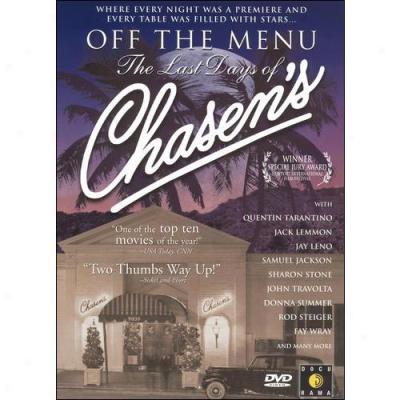 Off Tne Menu: The Last Days Of Chasen's (full Frame)