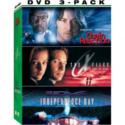 Sci-fi 3-pack: Independence Day / Chain Reaction / X-files: Do battle The Future (widescreen)