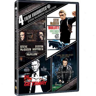 Steve Mcqueen Collection: 4 Film Favorites - Bullitt / Papillon / The Cincinnati Kid / The Getaway (widescreen)