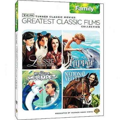 Tcm Greatest Classic Films Accumulation: Subdivision of an order - The Incredible Mr. Limpet / Flipper / National Velvet / Lassie Happen Home (full Frame)