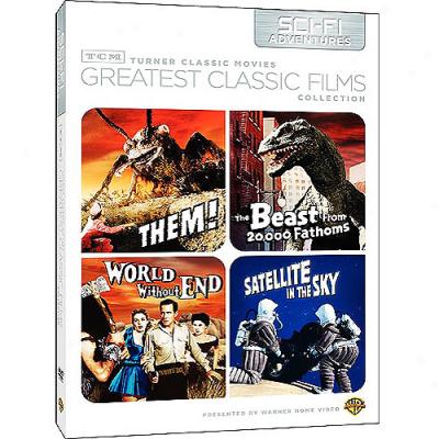 Tcm Greatest Classic Films Collection: Sci-fi Adventures - Them! / The Beast From 20,000 Fathoms / World Without Ehd / Satellite In The Sky (full Frame, Widescreen)