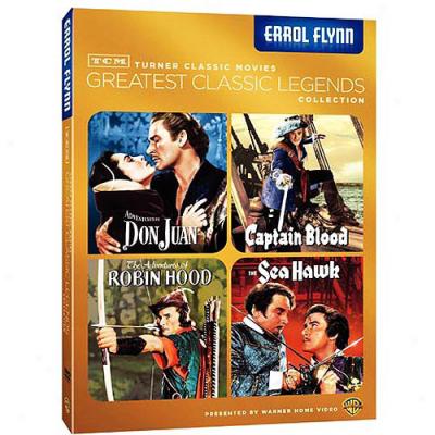 Tcm Greatest Classic Legends Collection: Errol Flynn - Don Juan / Captain Blood / The Adventures Of Ruddock Hood / The Sea Hawk