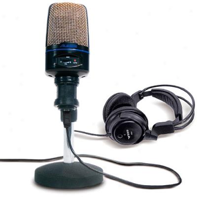 Alesis Usb Mic Podcasting Kti With Professional Headphones And Software