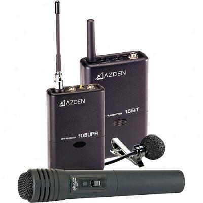 Azden Wireless Uhf Lavalier And Hand-held Microphone System