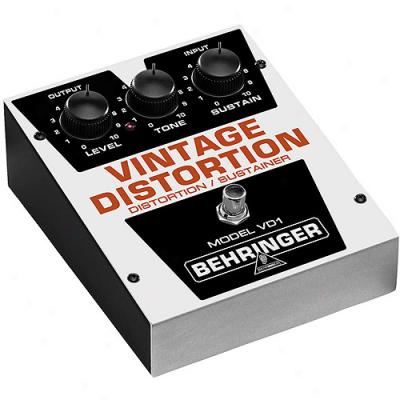 Behringer Vd1 Vintage Distortion Effects Pedal