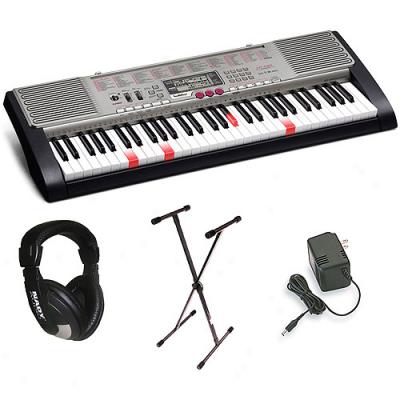 Casio Lk230 61 Key Personal Keyboard Premkum Package Attending Headphones, Stand & Power Supply